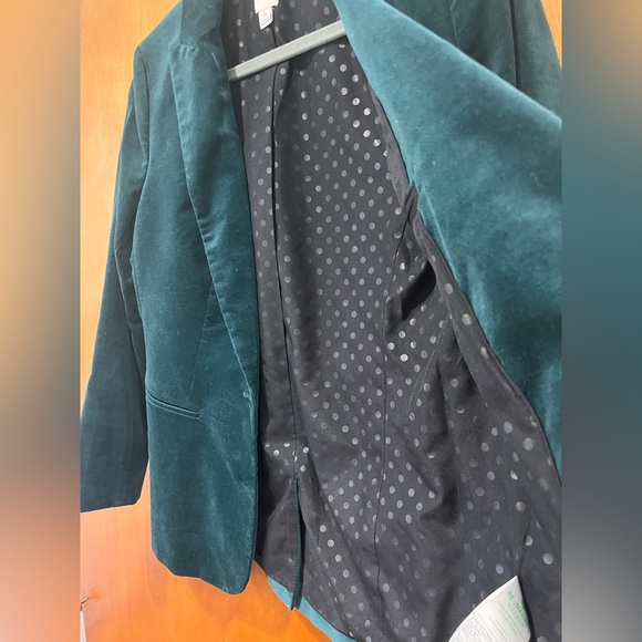 J. Crew Women's Green Velvet Blazer - Picture 3 of 6